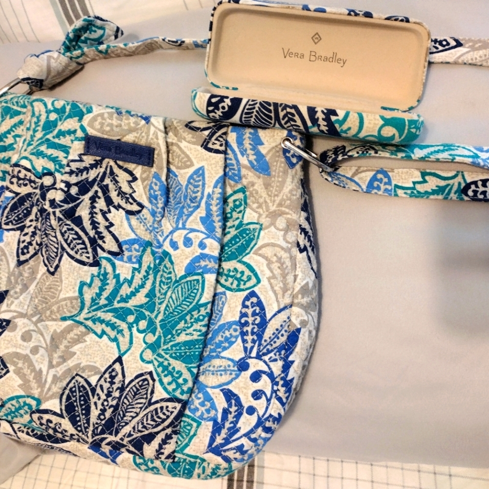 Vera Bradley Hadley Santiago Crossbody Bag and sunglasses case